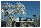 Panorama del centro storico innevato