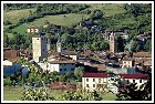 Panorama del centro storico di Varzi (vista da Rosara)